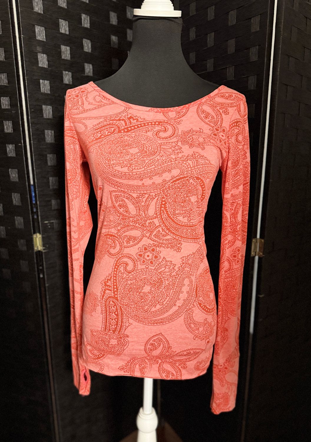 (Medium) AP Paisley Long Sleeve Top