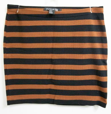 (Medium) AP Stripe Bodycon Skirt