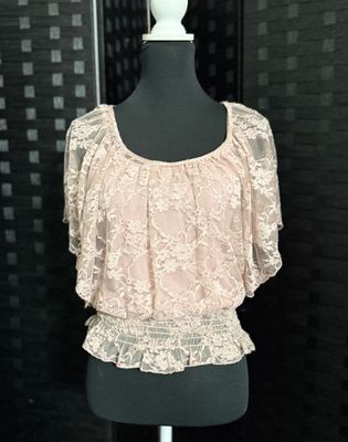 (Medium) AP Pink Lace Top