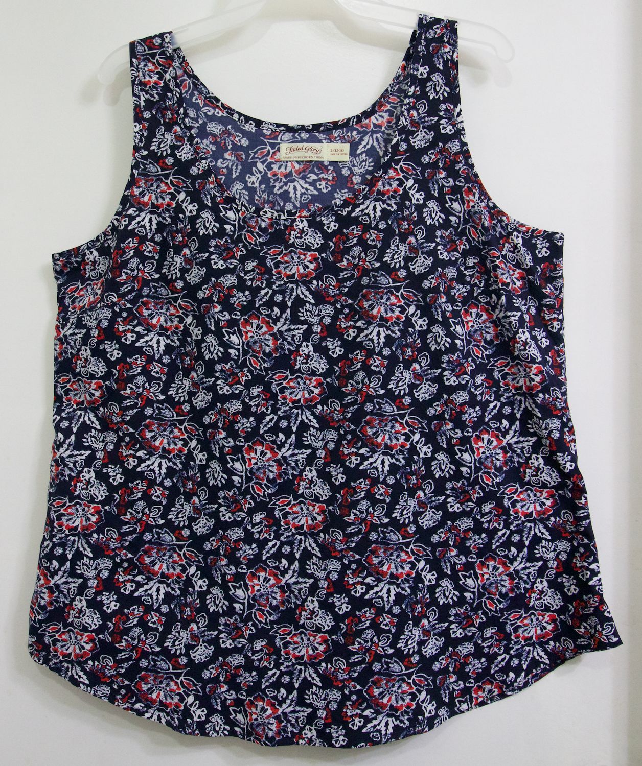(Large) AP Floral Navy Top
