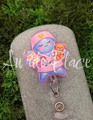 Gloves - Peds Pink Scrubs &amp; Bear