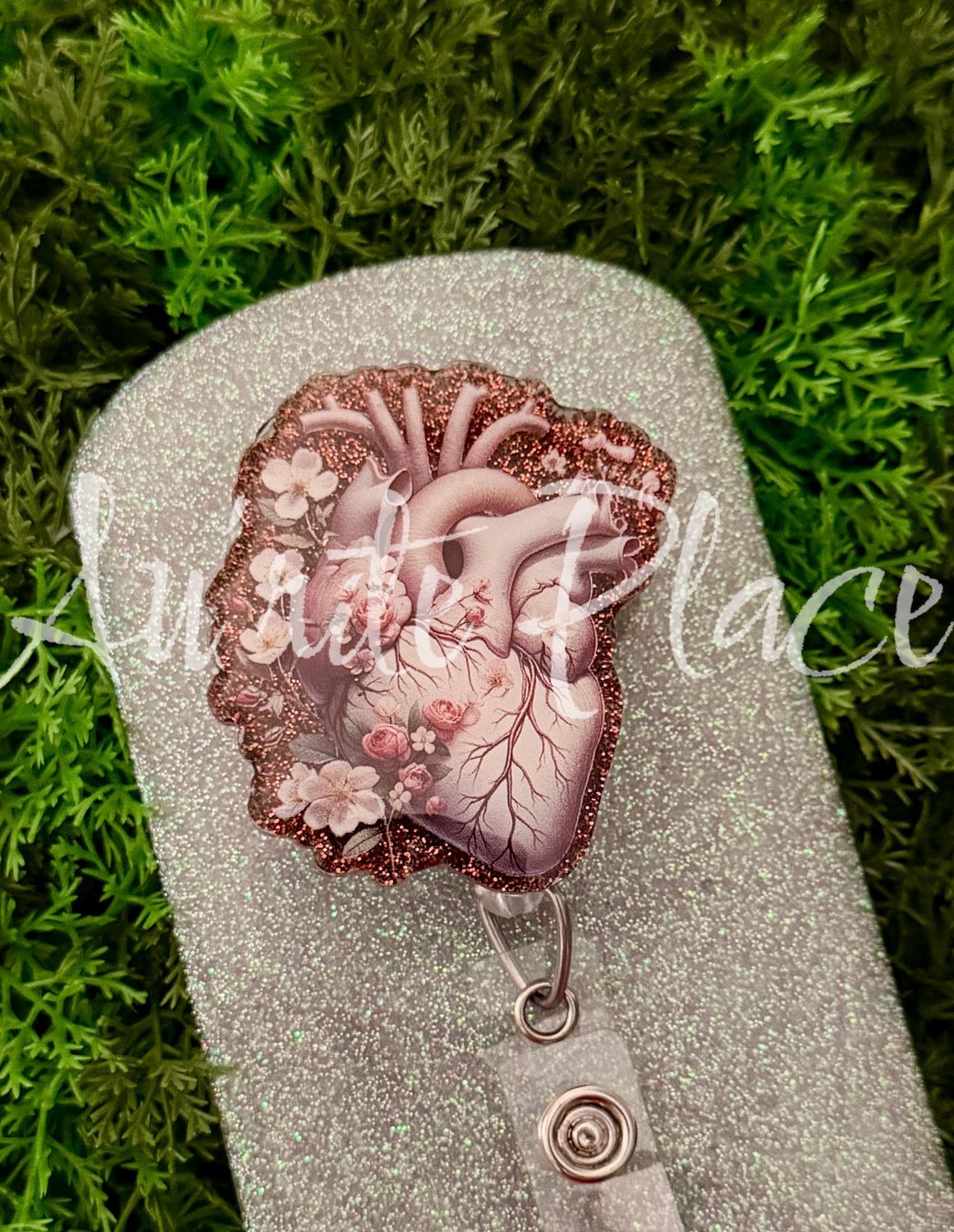 Heart Floral Brown