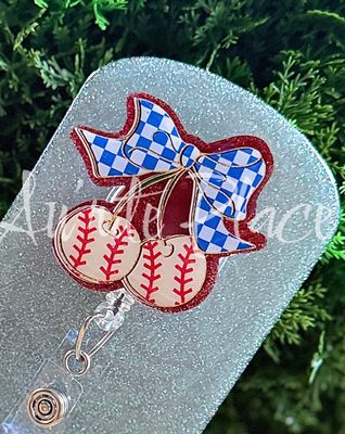 Baseball Cherry Bow