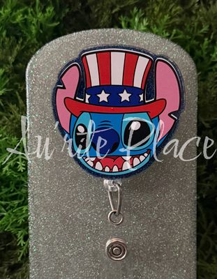 Blue Alien Patriot