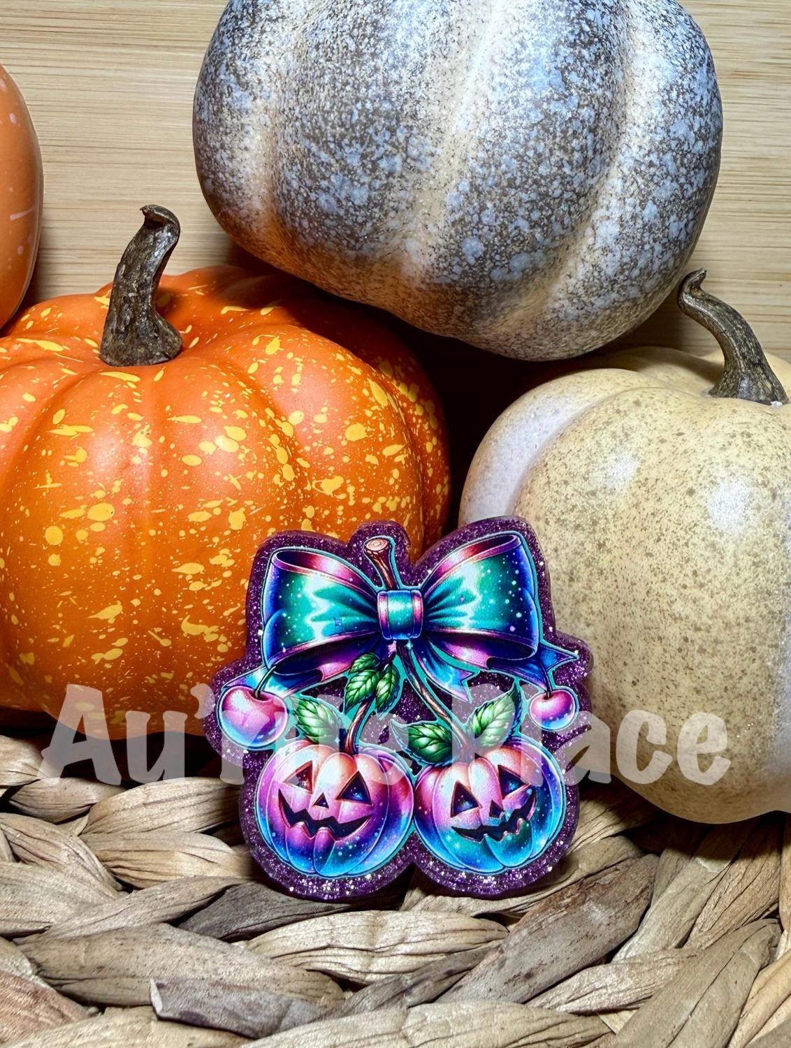 Pumpkin Iridescent Bow