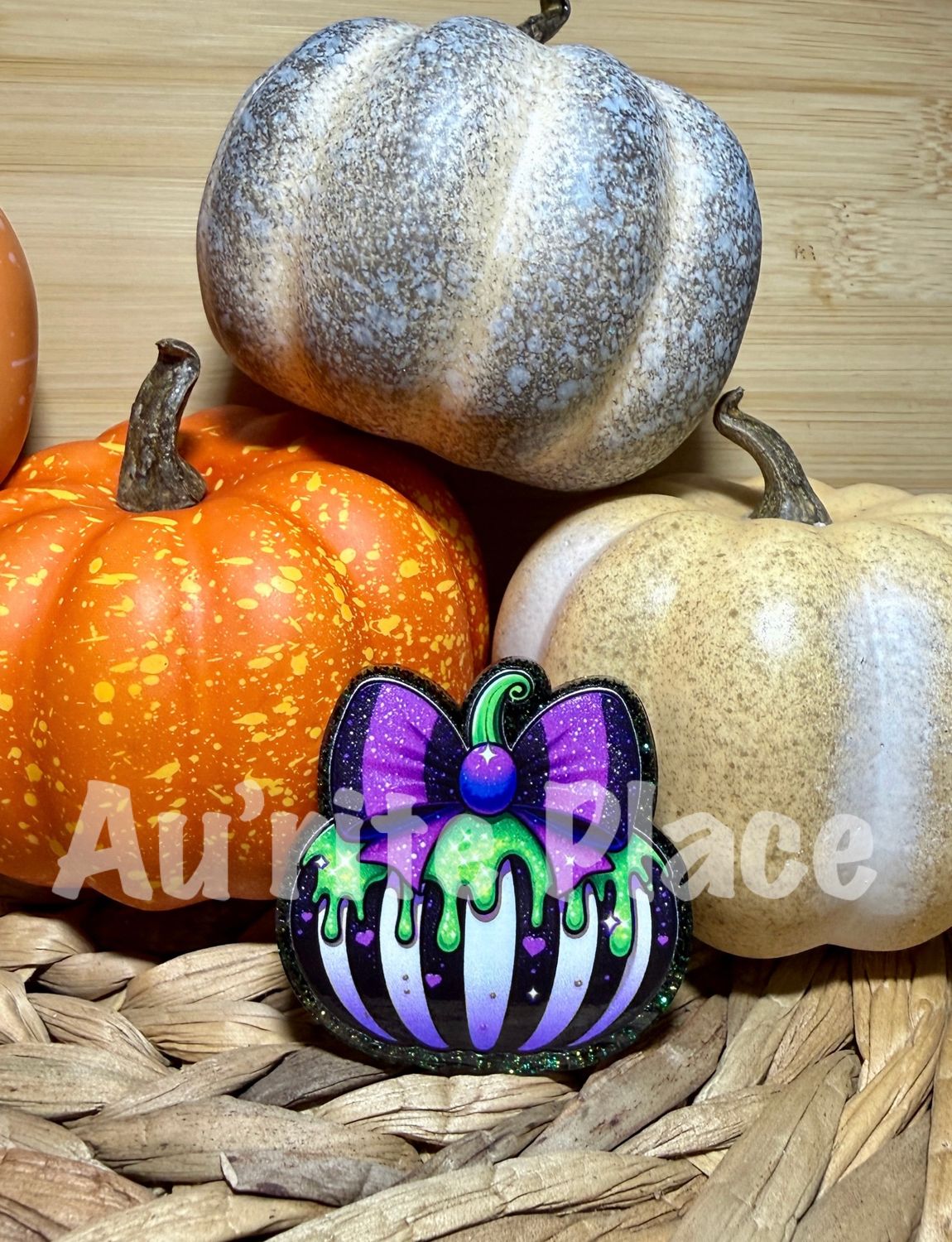 Pumpkin Purple Bow