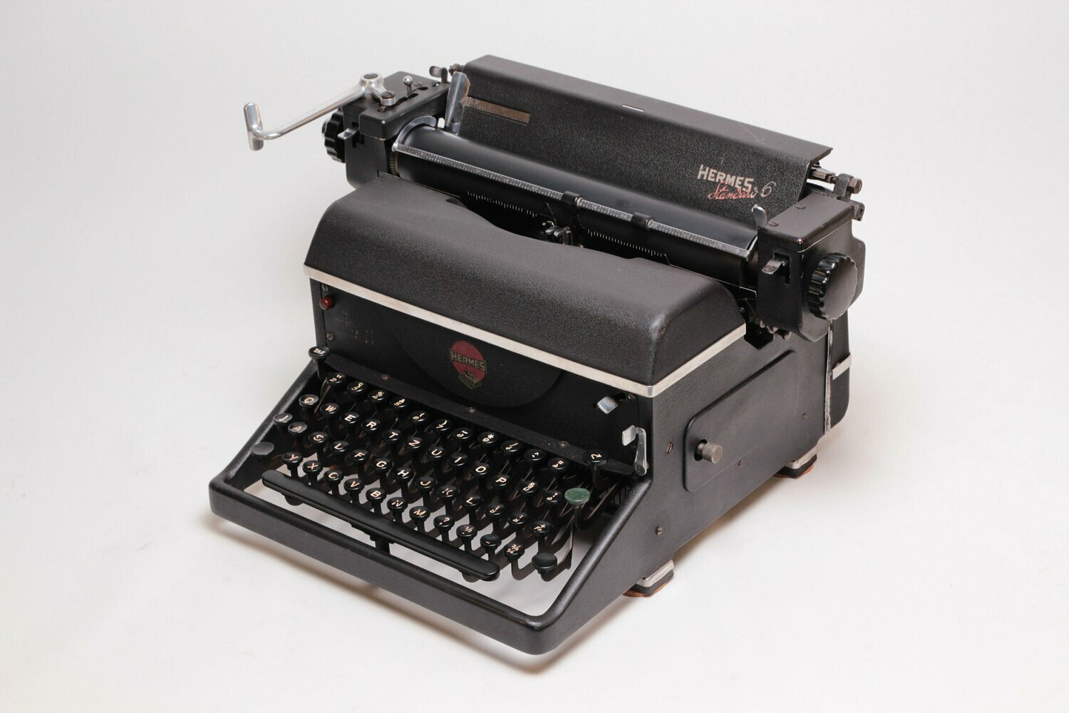 Hermes Standard 6 Black Typewriter