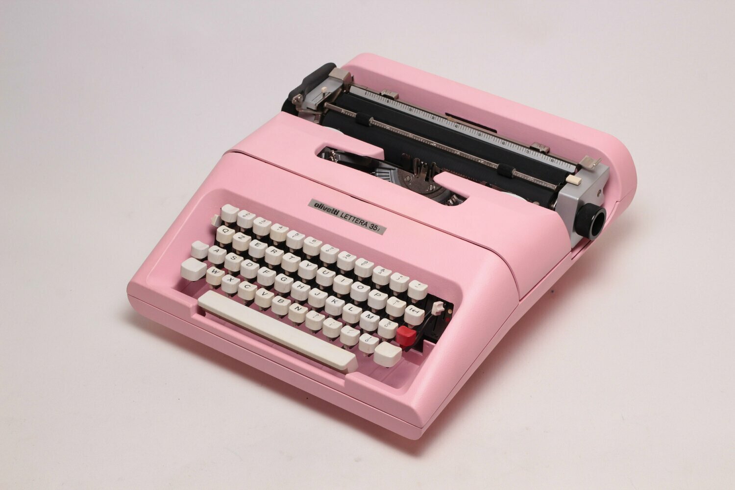 Olivetti Lettera 35 Pink Typewriter