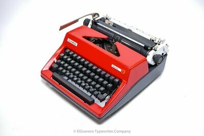 Olympia SM9 Red and Black Typewriter
