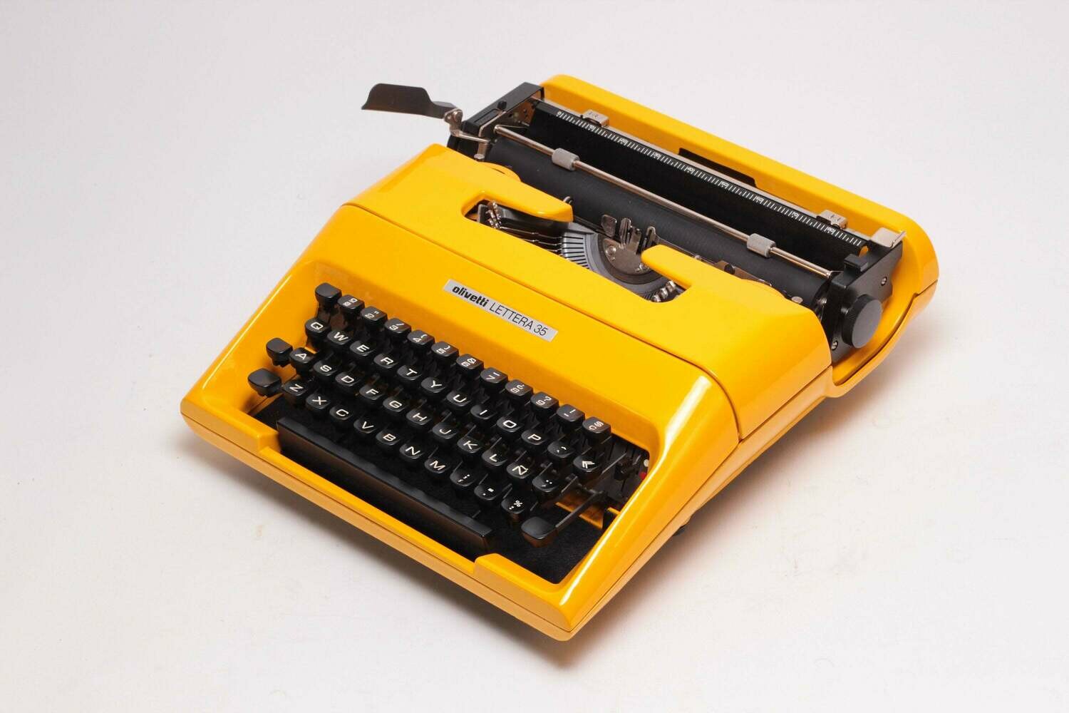 Olivetti Lettera 35 Yellow Typewriter