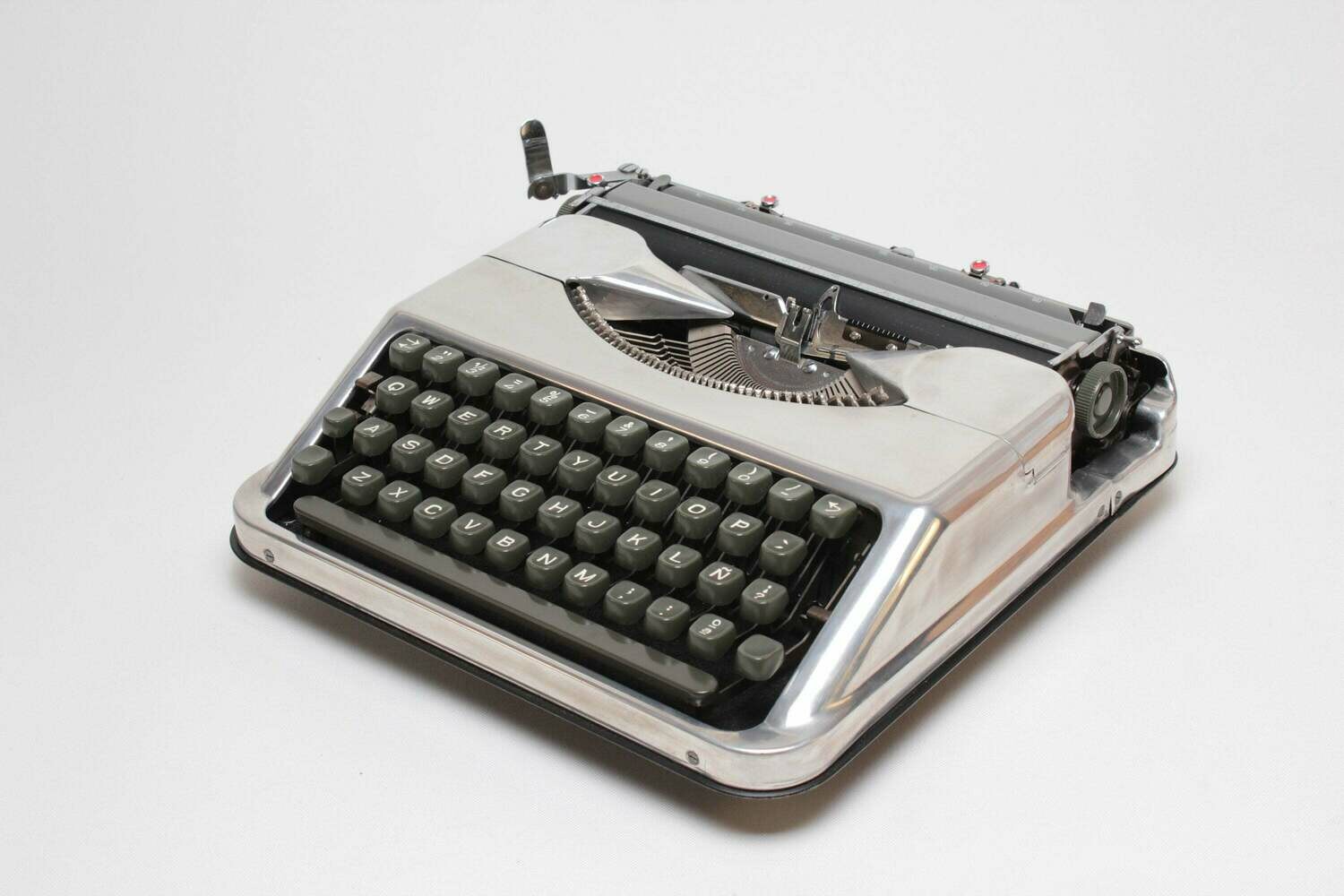 Hermes Baby Silver Polished Typewriter