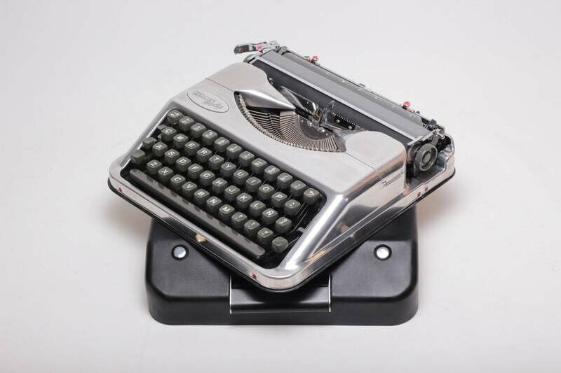 Hermes Baby Polished Silver Typewriter