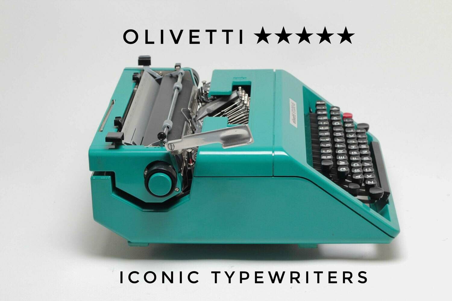 Olivetti Studio 45 Original Turquoise Typewriter