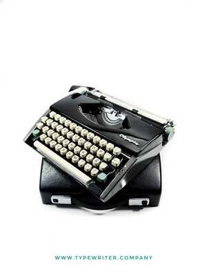 CURSIVE black and grey Olympia SF De Luxe Typewriter