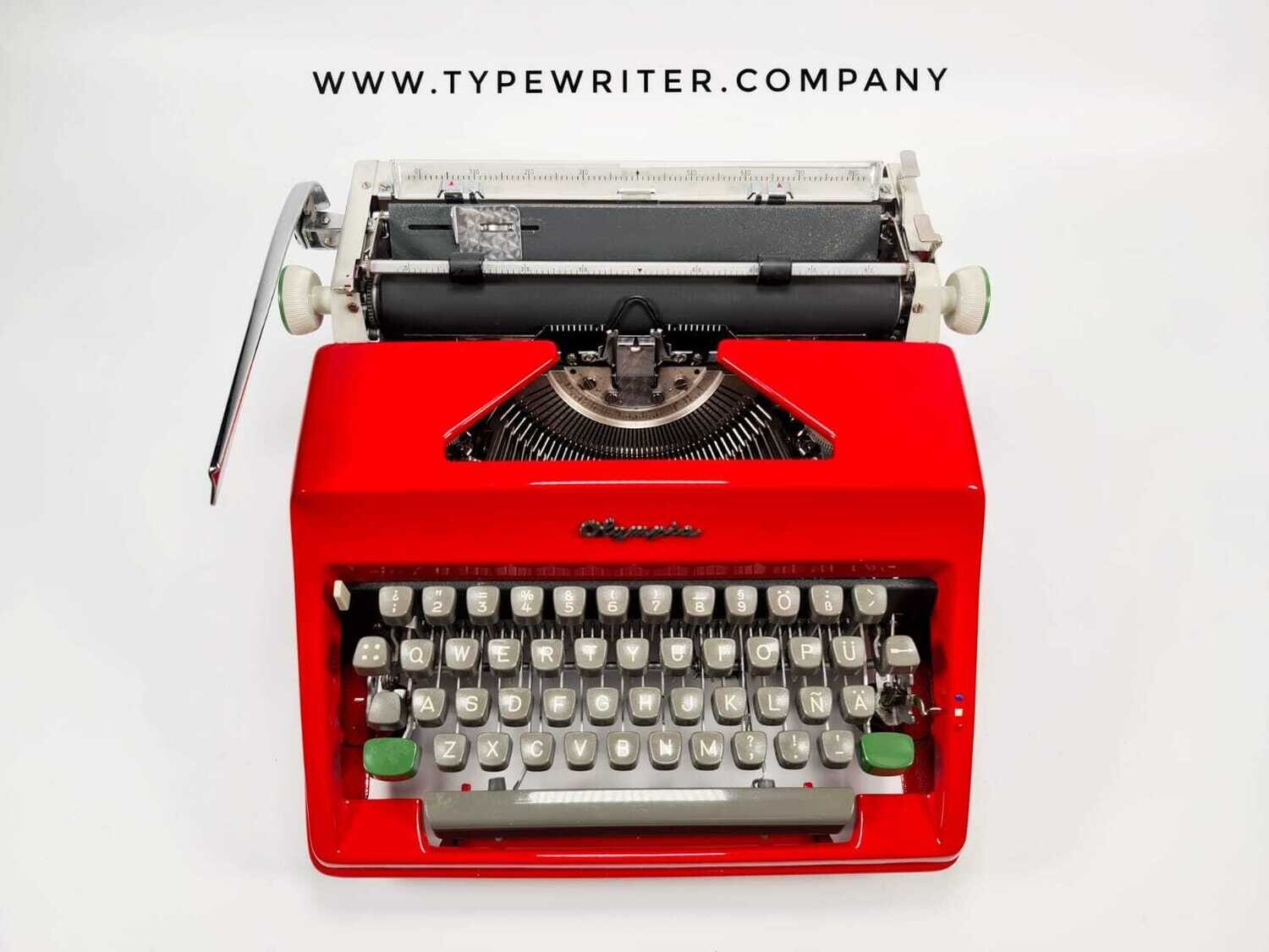 Olympia SM8 Pro Red Typewriter