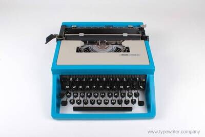 Olivetti Lettera 31 Dora Blue Typewriter, Vintage, Manual Portable, Professionally Serviced by Typewriter.Company