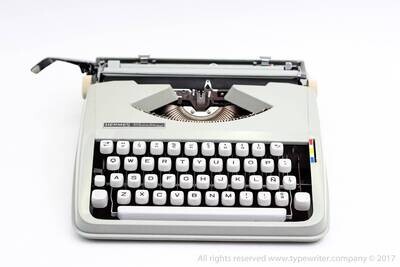 FAB Cursive HERMES BABY typewriter - choose your colour - script  - portable typewriter - working typewriter - light grey typewriter