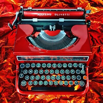 Limited Edition Olivetti Studio 46 (42) Exclusive Red Typewriter, Vintage, Manual Portable, Professionally Serviced by Typewriter.Company