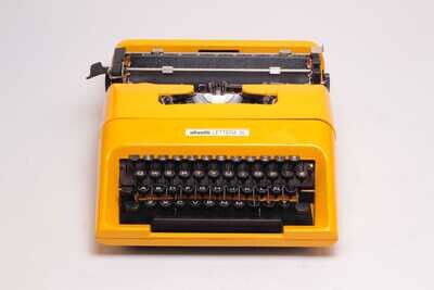 Limited Edition Olivetti Lettera 35 Yellow Typewriter, Vintage, Manual Portable, Professionally Serviced by Typewriter.Company