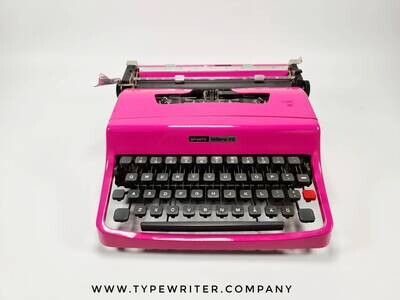 Limited Edition Lady Gaga Vibe Olivetti Lettera 32 Pink Typewriter, Vintage, Manual Portable, Professionally Serviced by Typewriter.Company