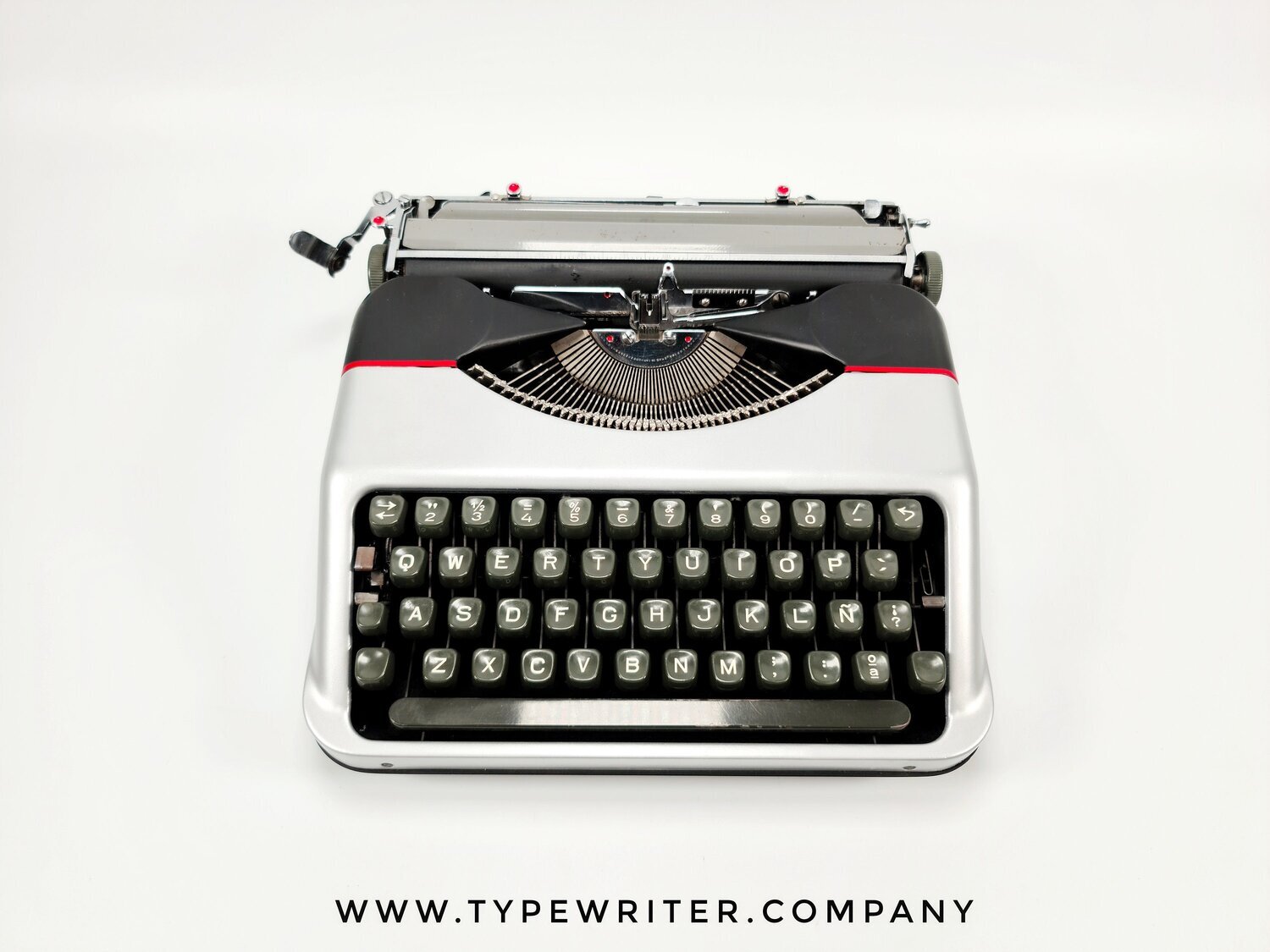 Hermes Baby Silver Typewriter, Vintage, Mint Condition, Manual Portable, Professionally Serviced by Typewriter.Company