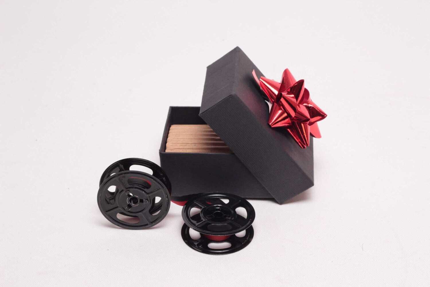 Vintage Black Metal Typewriter Ribbon Spools