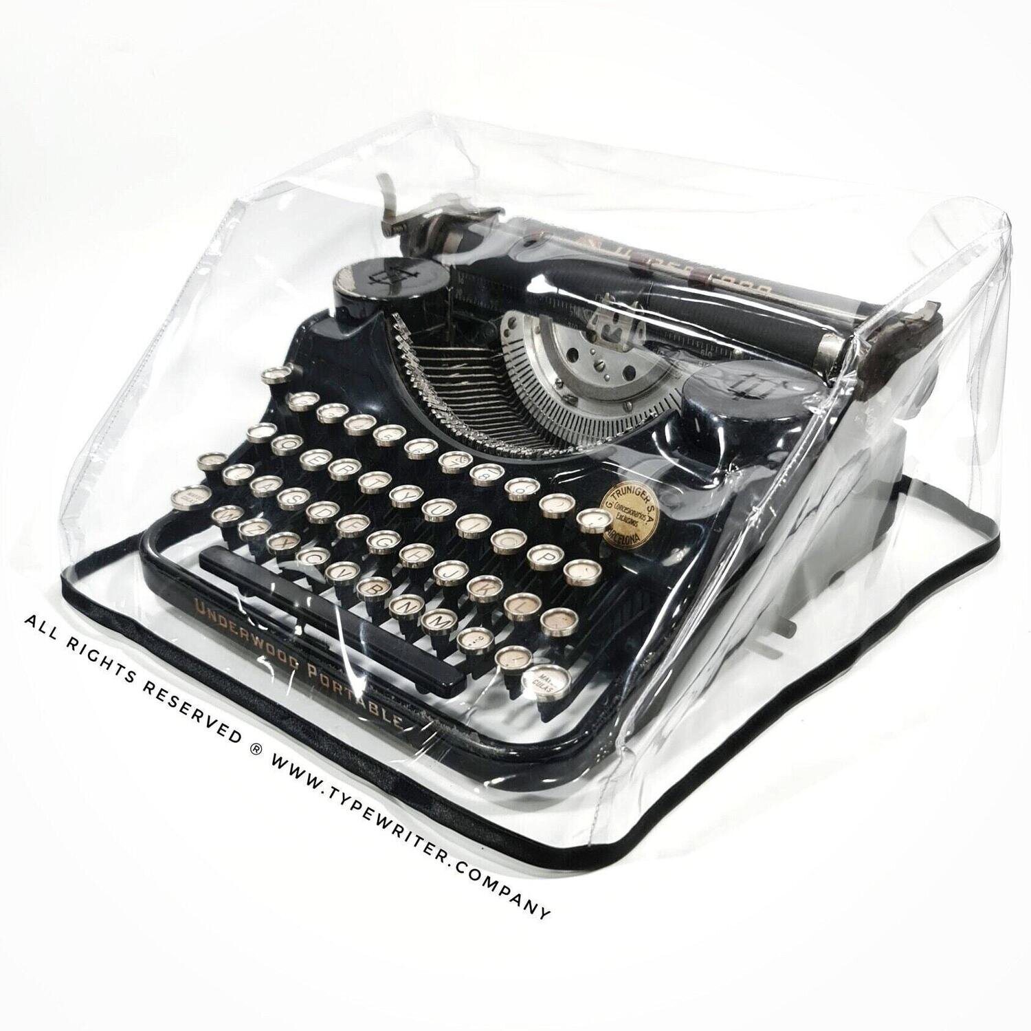 MEDIUM Transparent Dust Cover for Underwood Typewriter