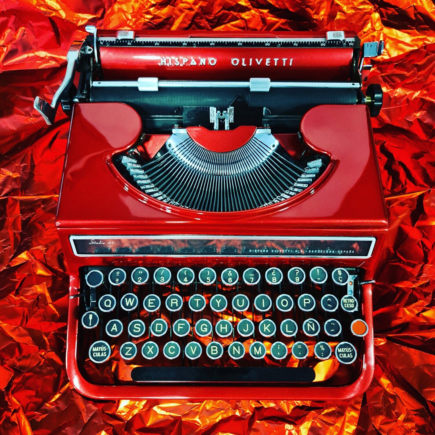 Limited Edition Olivetti Studio 46 (42) Exclusive Red Typewriter, Vintage, Manual Portable, Professionally Serviced by Typewriter.Company
