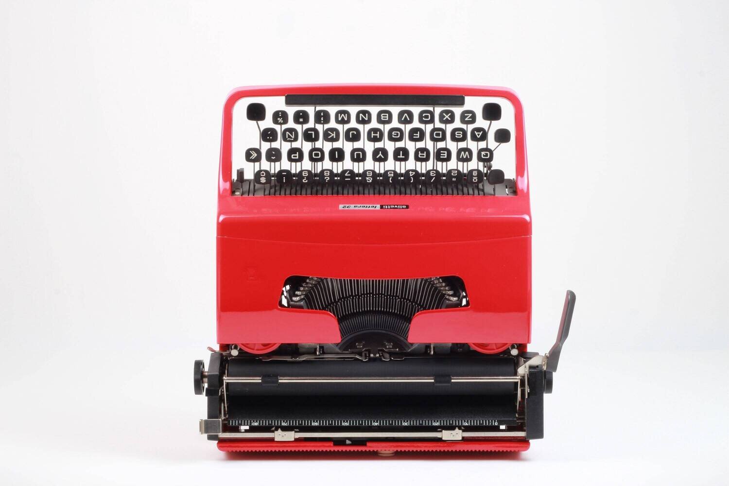 Limited Edition Olivetti Lettera 32 Red Typewriter, Vintage, Mint Condition, Manual Portable, Professionally Serviced by Typewriter.Company