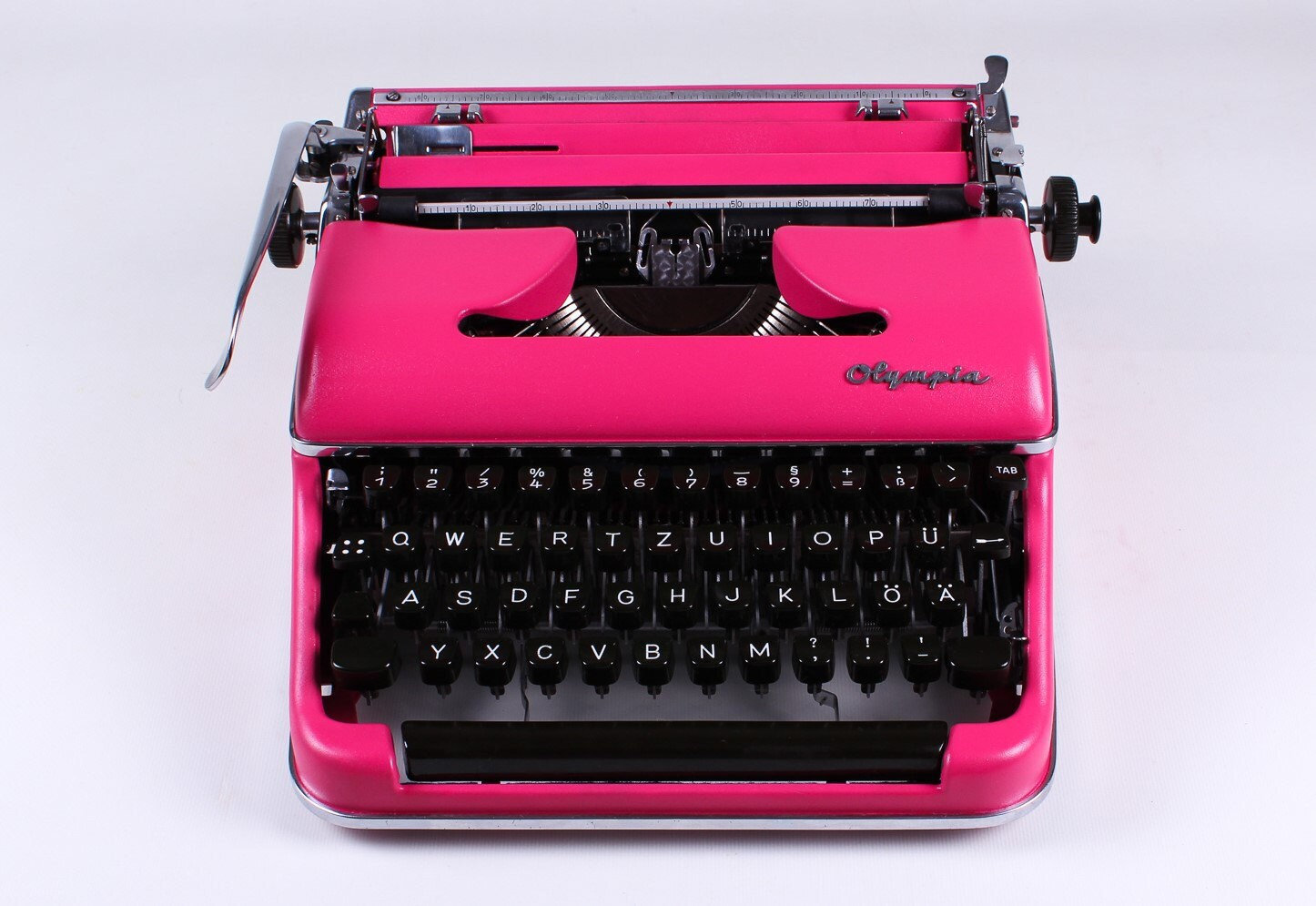 CUSTOM ORDER - Olympia SM Sparkle Hot Pink Typewriter, Vintage, Mint Condition, Manual Portable, Professionally Serviced by Typewriter.Company