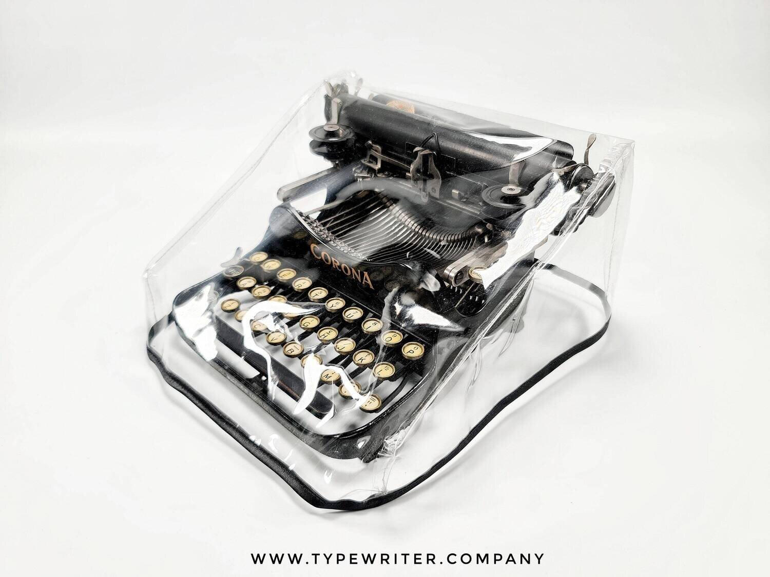 EXTRA-SMALL Transparent Dust Cover, Vinyl pvc for XS size Typewriter Corona 3 Folding, Corona Special