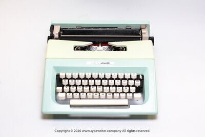 Olivetti Lettera 25 Light Mint Green Typewriter, Vintage, Manual Portable, Professionally Serviced by Typewriter.Company