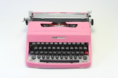 Olivetti Lettera 32 Pink Typewriter, Vintage, Manual Portable, Professionally Serviced by Typewriter.Company