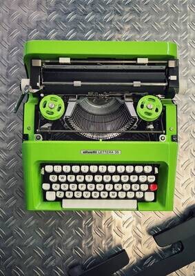 Olivetti Lettera 35 Green & Black Typewriter, Vintage, Mint Condition, Manual Portable, Professionally Serviced by Typewriter.Company