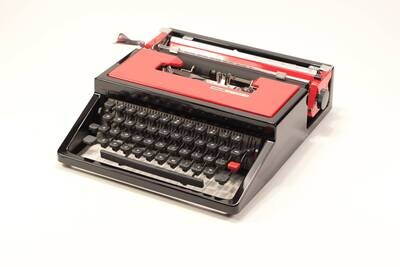 Olivetti Dora/Lettera 31 Black & Red, Vintage, Mint Condition, Manual Portable, Professionally Serviced by Typewriter.Company