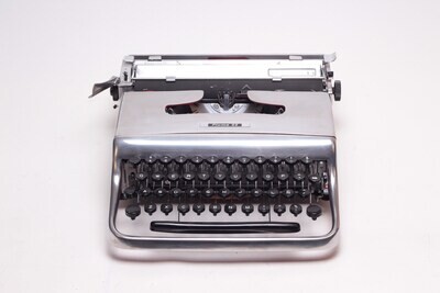 Limited Edition Olivetti Pluma 22 "Chrome" Aluminum Typewriter, Vintage, Manual Portable, Professionally Serviced by Typewriter.Company