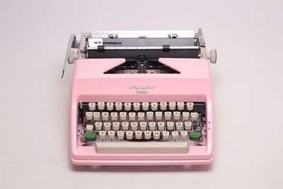 Limited Edition Olympia SM9 Pink Typewriter, Vintage, Mint Condition, Manual Portable, Professionally Serviced by Typewriter.Company