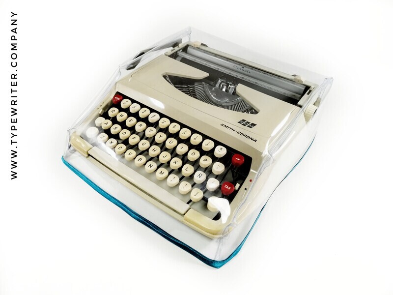 SMALL Transparent Dust Cover, Vinyl PVC for S size Manual Typewriter Smith Corona, Corsair, Skywriter, Traveler