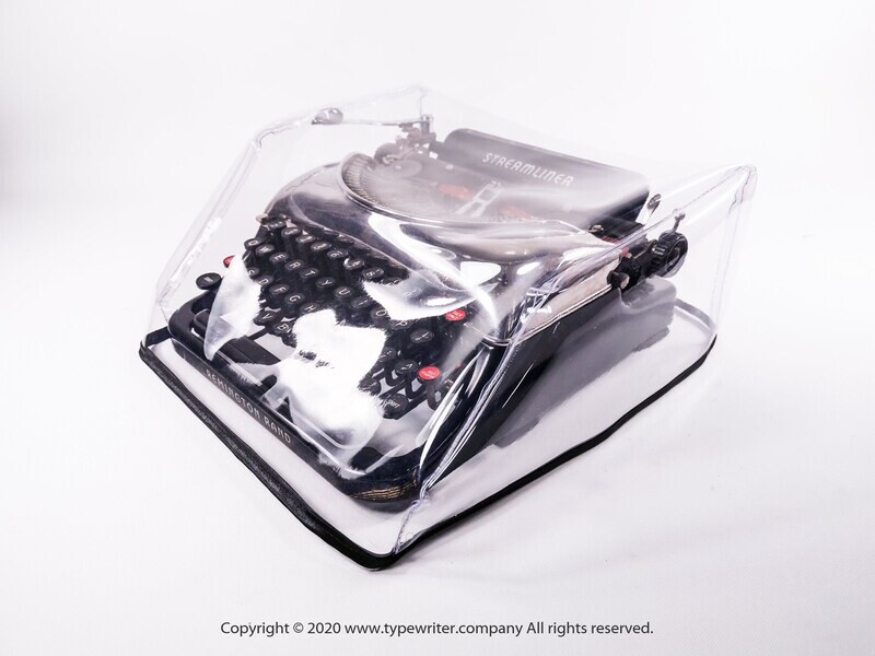 MEDIUM Transparent Dust Cover, Vinyl PVC for M size Manual Typewriter Remington Rand, Streamliner, De Luxe, 5, Travel Riter