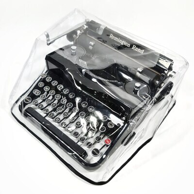 MEDIUM Transparent Dust Cover, Vinyl PVC for M size Typewriter Remington Model 1, Rand, Streamliner, De Luxe, 5, Travel Riter