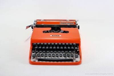Olivetti Lettera Pluma 22 Orange Typewriter, Vintage, Manual Portable, Professionally Serviced by Typewriter.Company