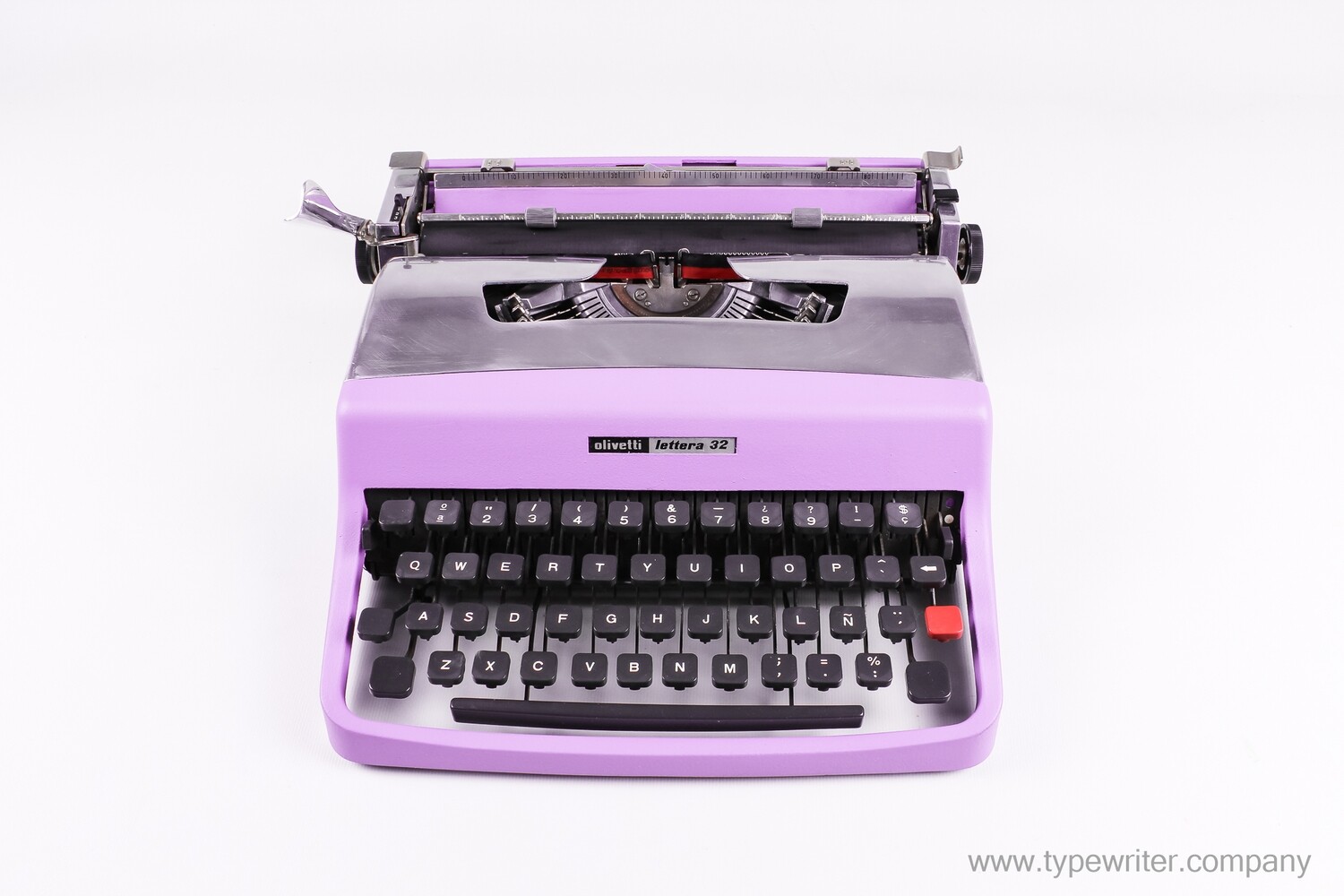 Olivetti Lettera 32 - Customized Violet - Perfectly Working Typewriter - Professionally Serviced by Typewriter.Company