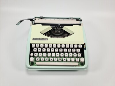 Hermes Baby Mint Green Typewriter, Vintage, Mint Condition, Manual Portable, Professionally Serviced by Typewriter.Company