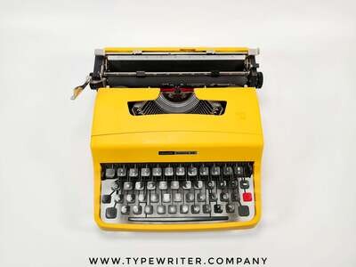 Iconic Yellow Olivetti Lettera 32 Vintage Typewriter - Professionally Serviced