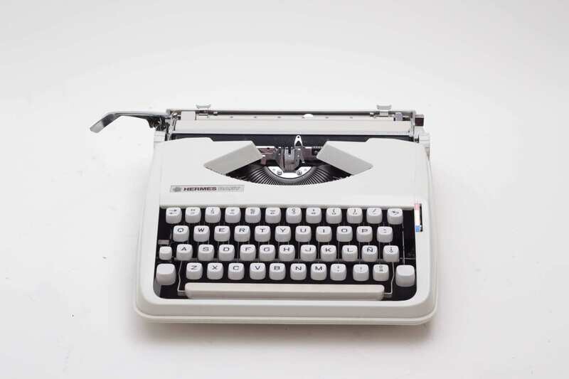 Hermes Baby Grey Manual Typewriter, Vintage, Professionally Serviced
