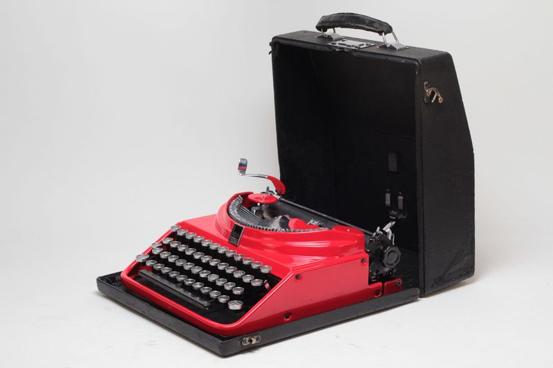 RARE Olivetti Ico MP1 Red Vintage Manual Typewriter, Serviced
