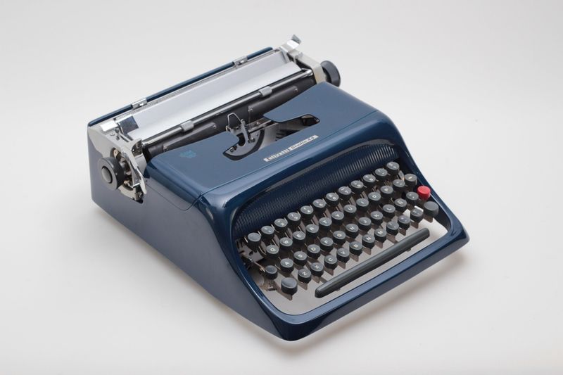 Olivetti Studio 44 Navy Blue Vintage Typewriter, Serviced