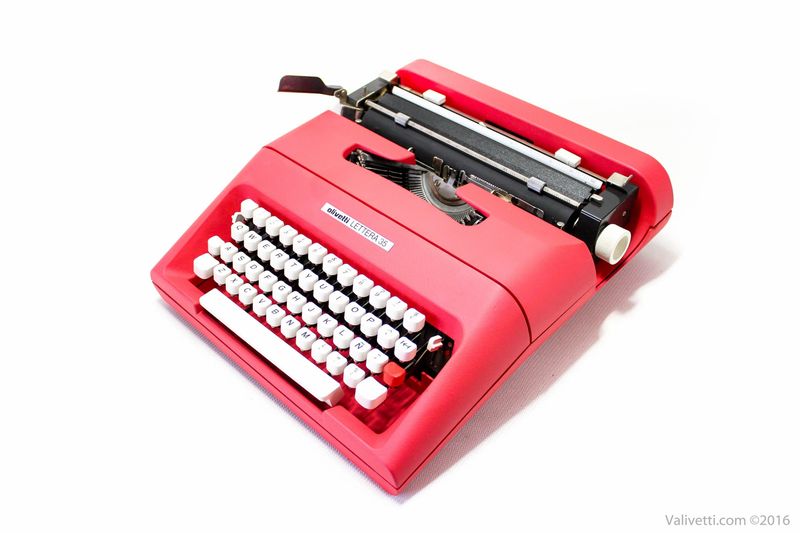 Olivetti Lettera 35 Crimson Red Vintage, Manual Typewriter, Serviced
