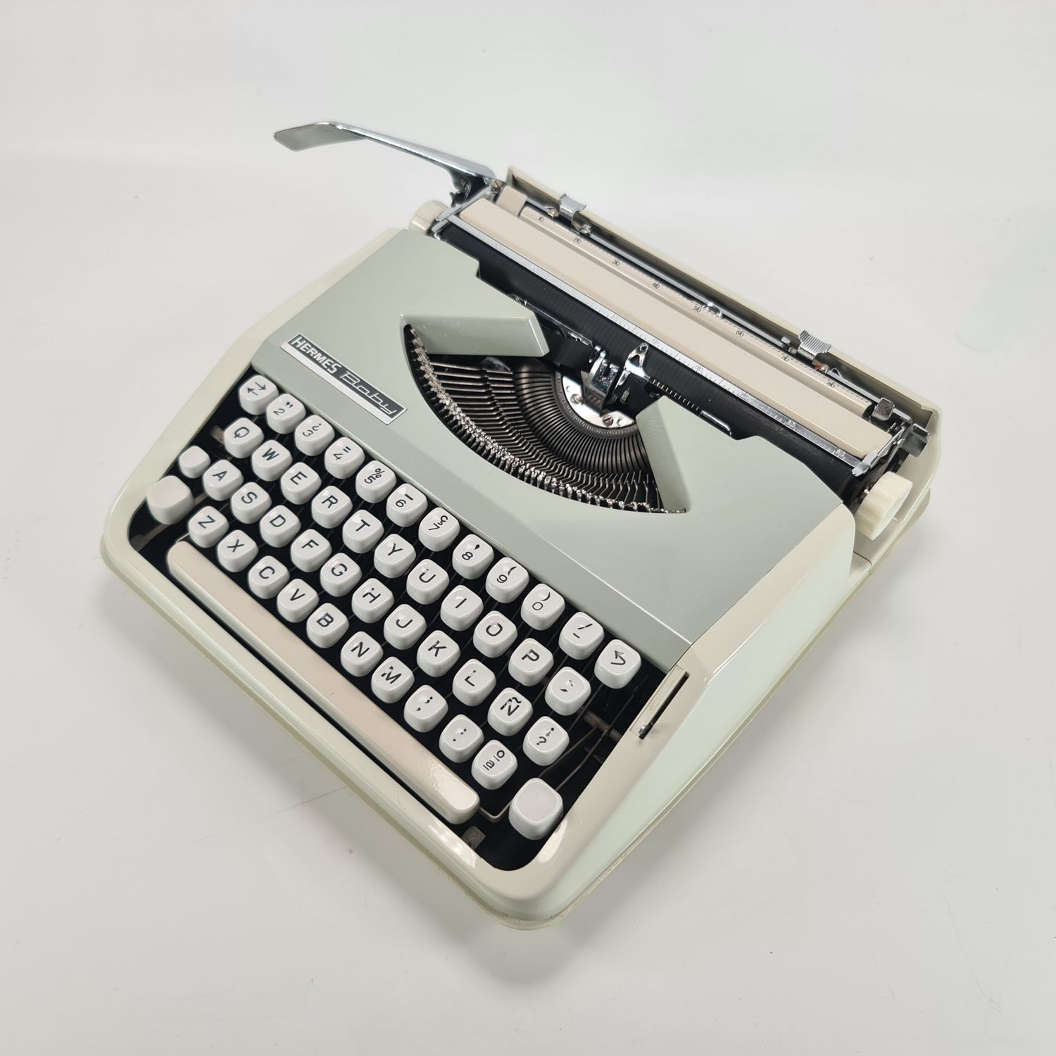 Hermes Baby Grey Manual Typewriter, Vintage, Professionally Serviced