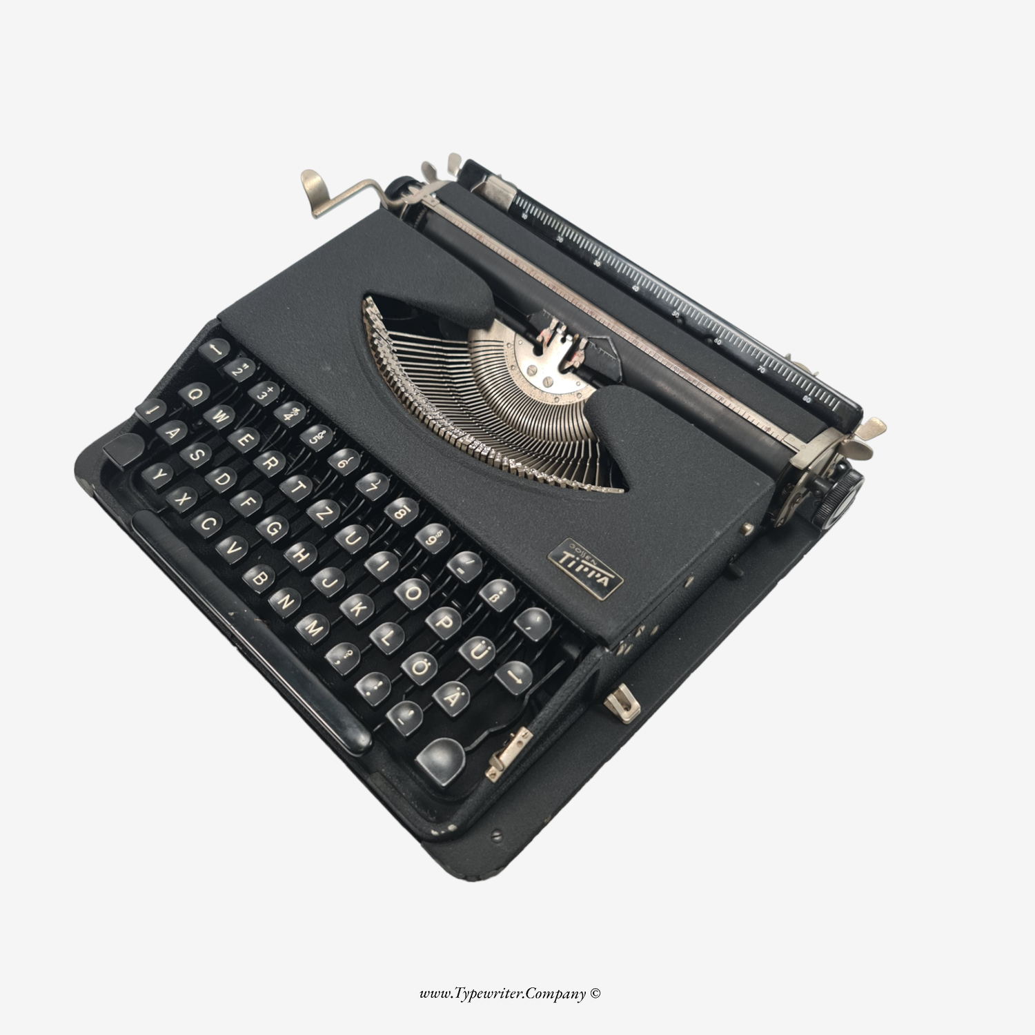 Gossen Tippa Black UltraPortable Vintage Manual Typewriter, Serviced